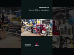 آلة الطوب من الطين في خط الإنتاج وعملية البناء في ماليزيا مشروع CBT